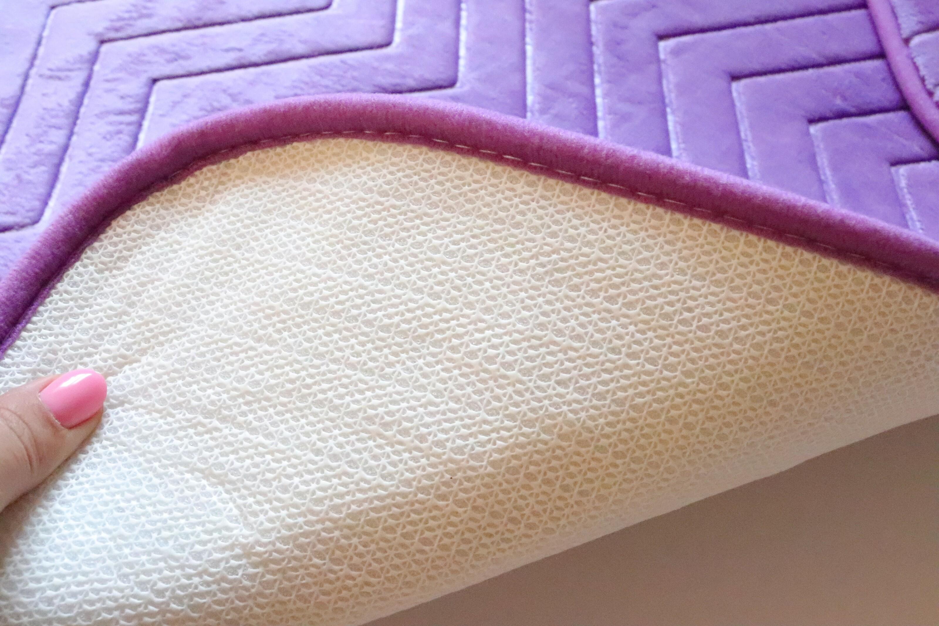 Набор ковриков для ванной и туалета из микрофибры 80x50/40x50 см (3843 violet) - фото 3 Набор ковриков для ванной и туалета из микрофибры 80x50/40x50 см (3843 violet) - фото 3