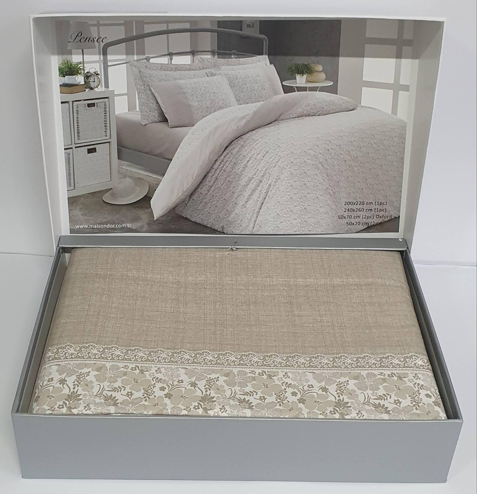 Комплект постільної білизни Maison D'or Ранфорс Pensee 200х220 Beige (CN5959)