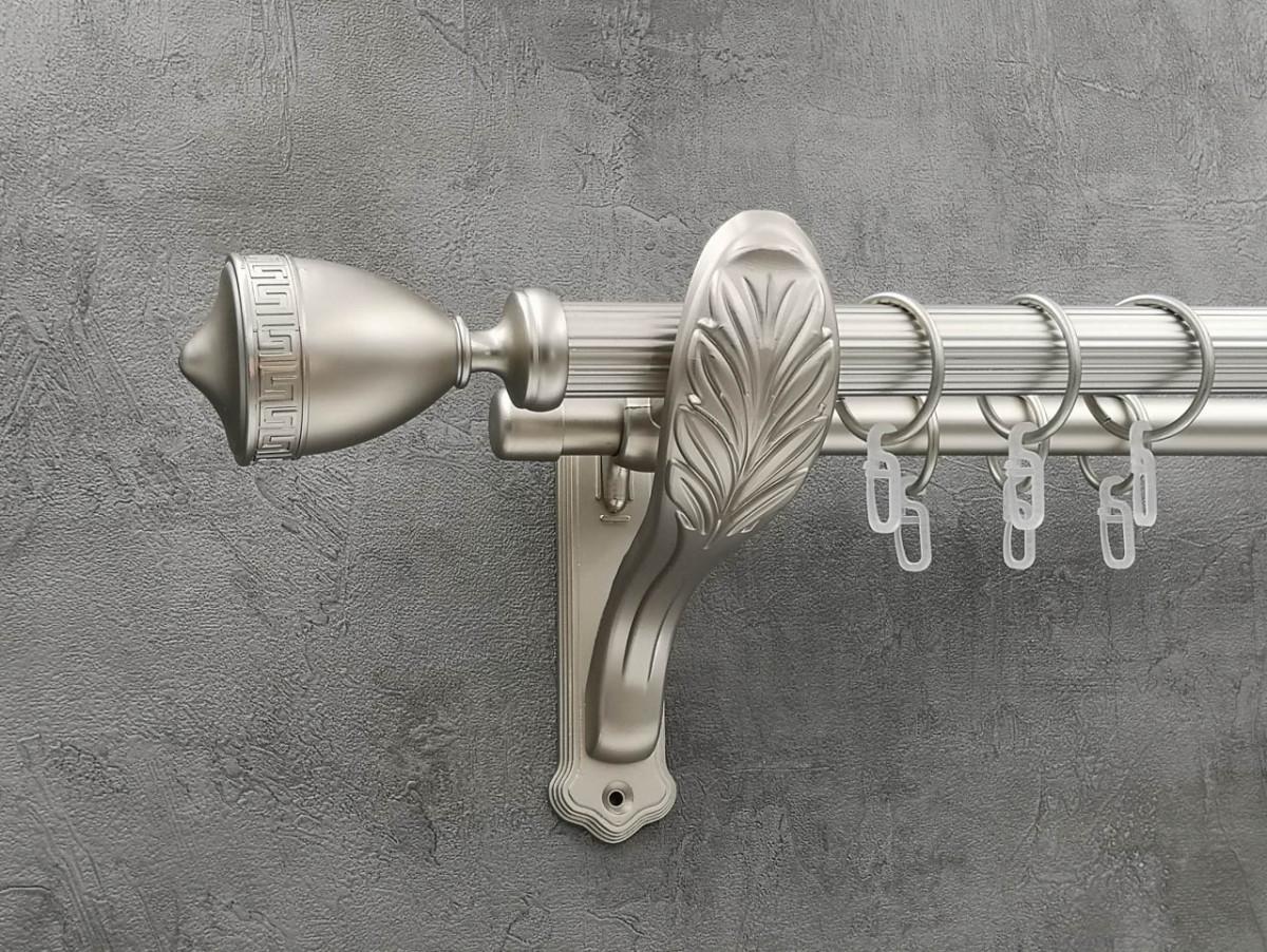 Карниз Quadrum Афина рифленая штанга двойной ретро 25/19 мм 160 см Сатин (272282236)