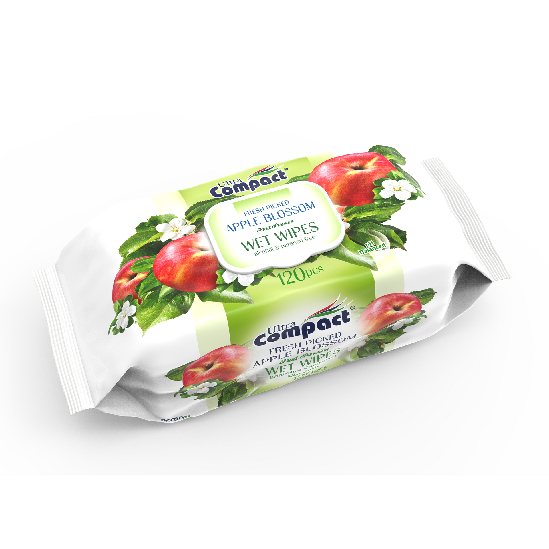 Вологі серветки з клапаном Ultra Compact Apple Blossom 120 шт. (306354)