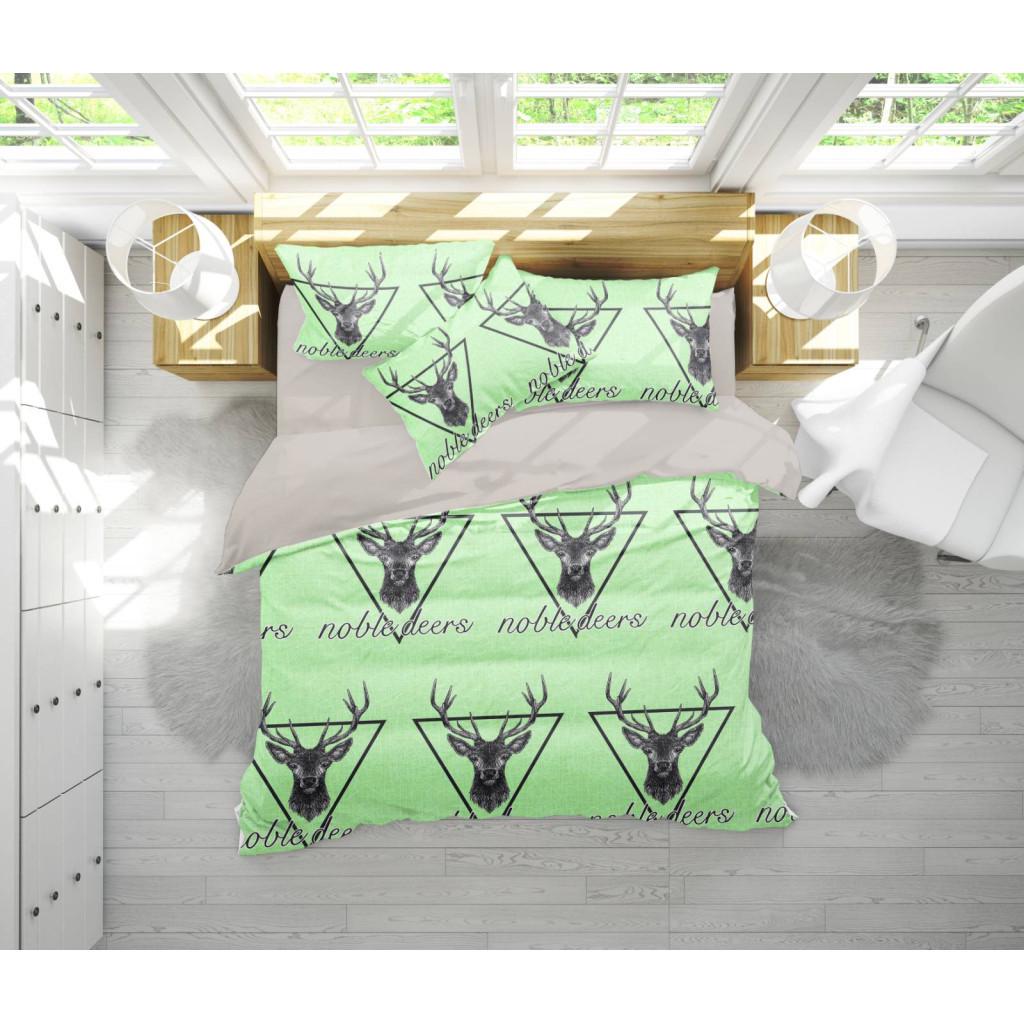 Комплект постельного белья MirSon Бязь 17-0515 Noble deers lime двуспальный (2200003642094)