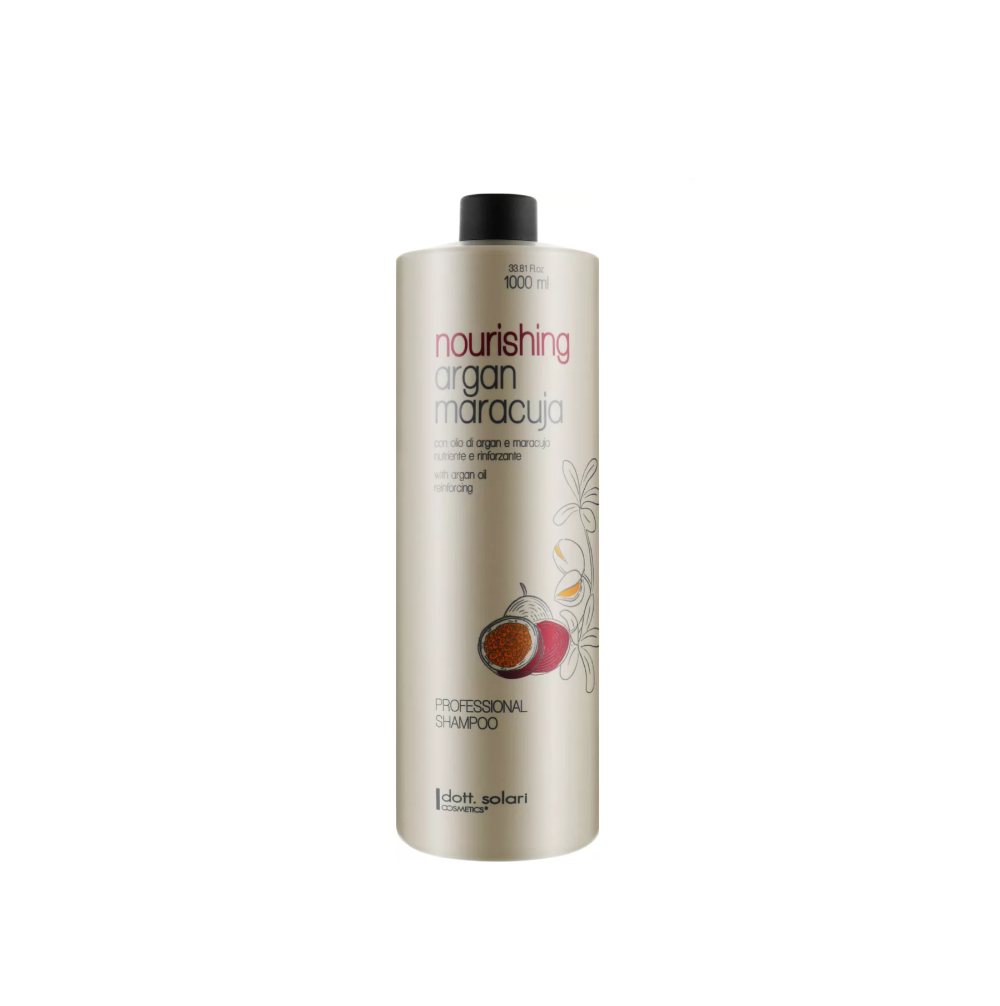 Шампунь з аргановою олією і маракуєю Dott.Solari Cosmetics Professional Argan Oil And Maracuja Shampoo 1000 мл