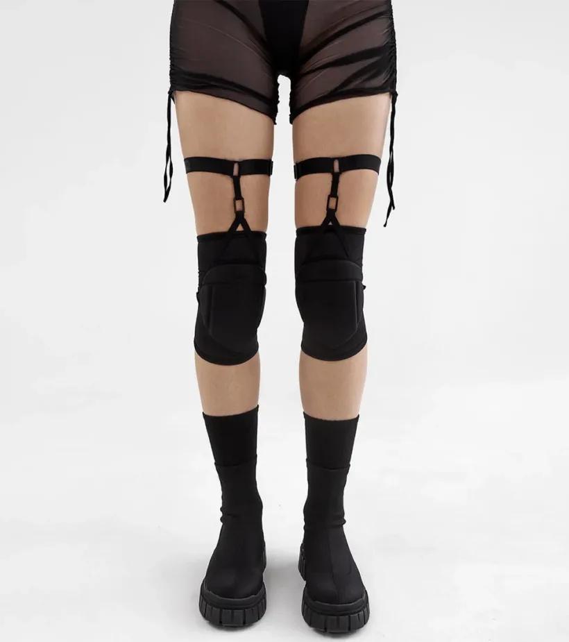 Наколінники для танців з гартерами пара S Чорний (QKP_BE_10768-3) - фото 2 Наколінники для танців з гартерами пара S Чорний (QKP_BE_10768-3) - фото 2