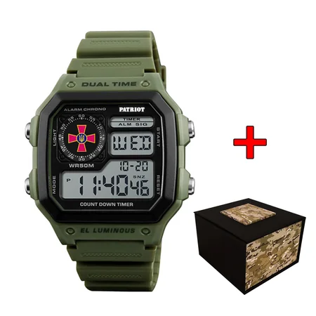 Наручний годинник Patriot 010AGSU ЗСУ з коробкою Зелений - фото 6 Наручний годинник Patriot 010AGSU ЗСУ з коробкою Зелений - фото 6