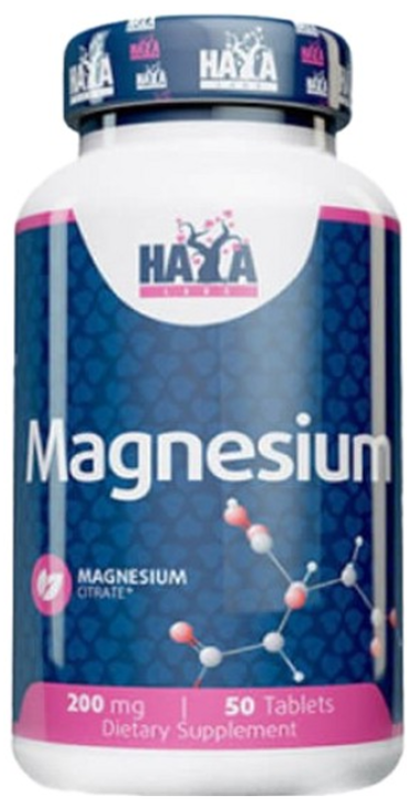 Добавка натуральная Haya Labs Magnesium Citrate 200 мг 50 таблеток