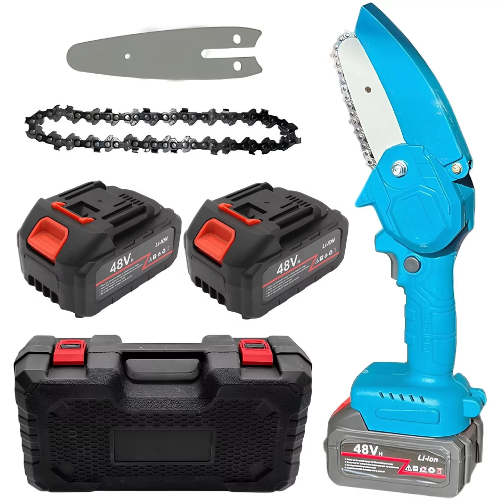 Пила-міні садова акумуляторна ланцюгова 48V з 2 акб 4" (00569)