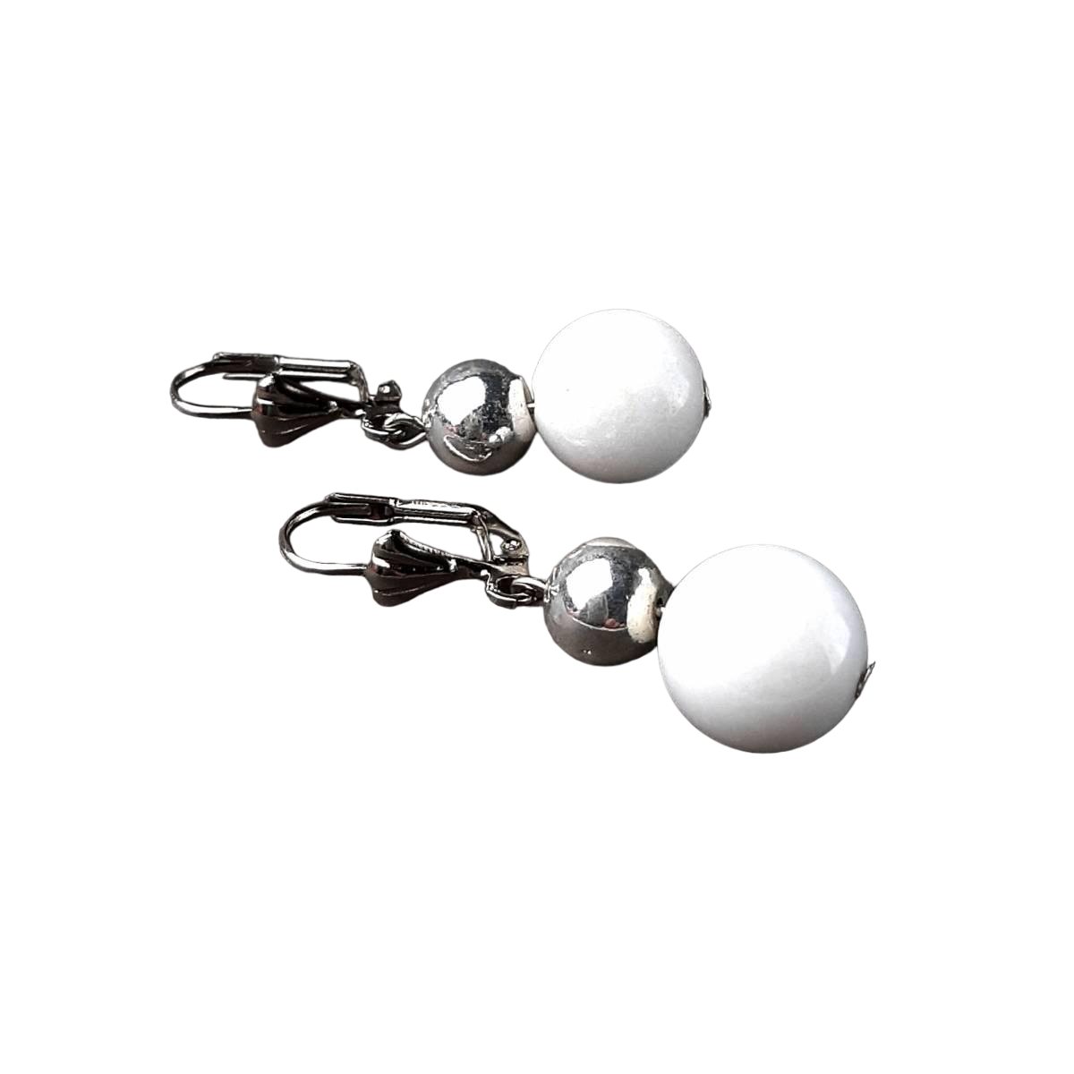 Серьги DARSANA Капля из натурального камня агат/гематит (DRSU005354)