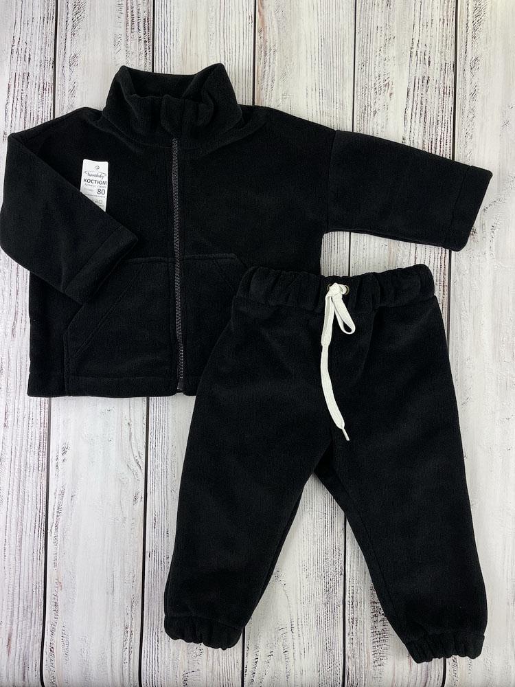 Спортивный костюм детский флисовый 233400 98 см Черный