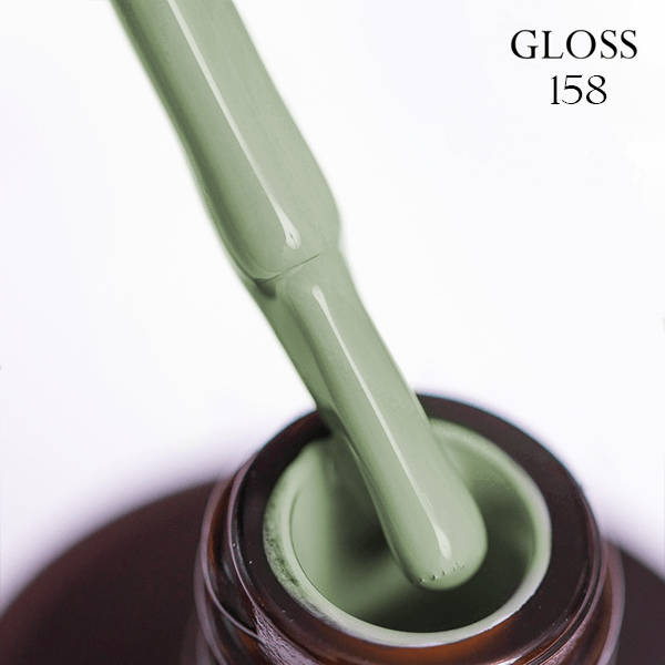 Гель-лак GLOSS 158 11 мл Серо-оливковый (35648)