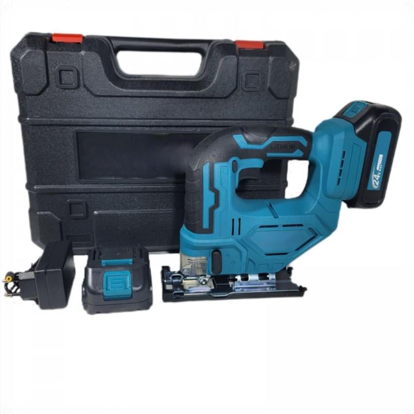 Электролобзик аккумуляторный с регулировкой скорости 24V 650W в чемодане с 2 аккумуляторами (110) - фото 5 Электролобзик аккумуляторный с регулировкой скорости 24V 650W в чемодане с 2 аккумуляторами (110) - фото 5