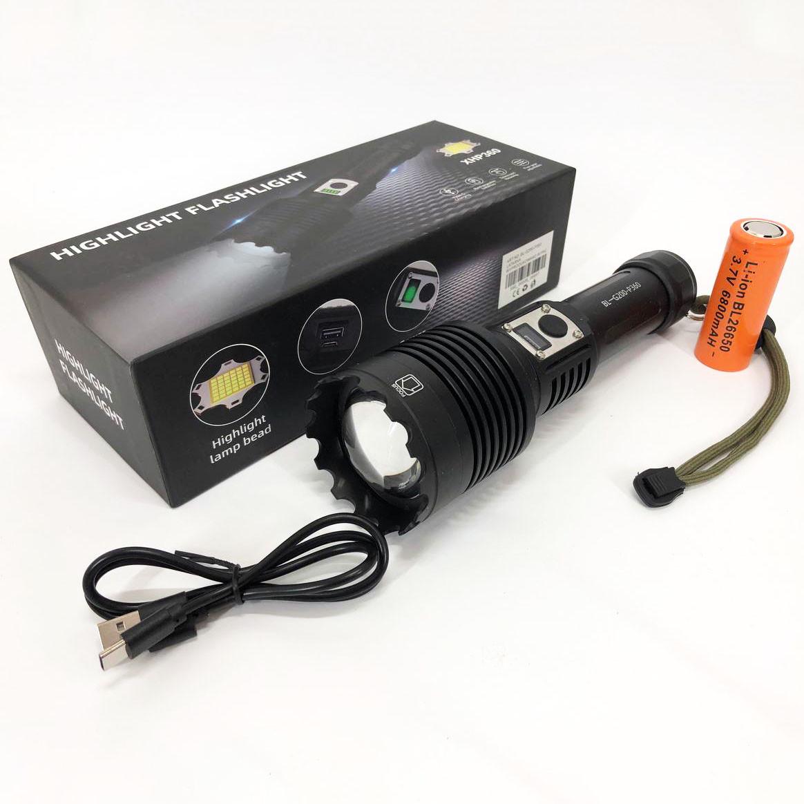 Фонарик Bailong BL-G200-P360 5 режимов Zoom алюминиевый корпус