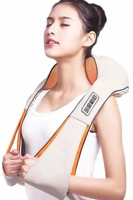 Роликовий масажер Massager of Neck Kneading для шиї/плечів та спини з прогріванням (17586) - фото 4