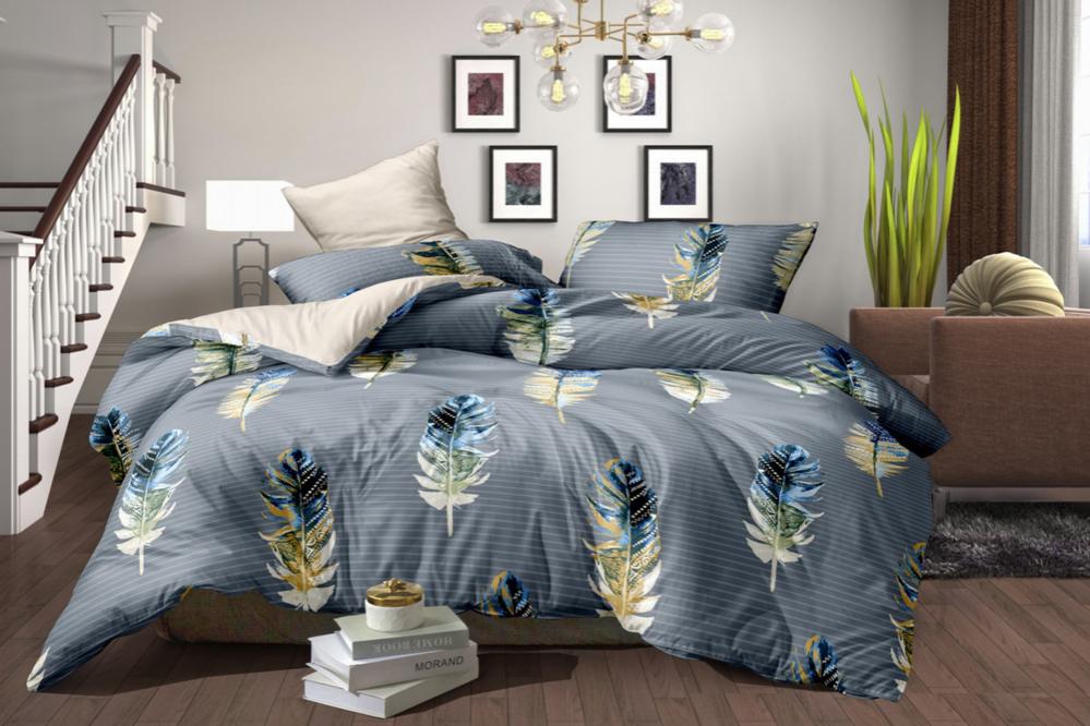 Комплект постельного белья Family Перо полуторный Бязь голд 9981810 Серый (DR010279)