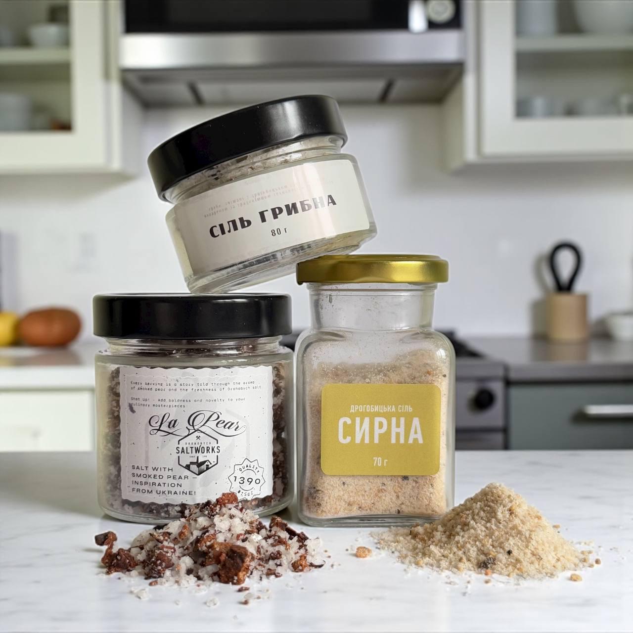 Набор солей Для гурманов грибная/копченая груша/сырная 70/120/70 г (2775406526) - фото 4 Набор солей Для гурманов грибная/копченая груша/сырная 70/120/70 г (2775406526) - фото 4
