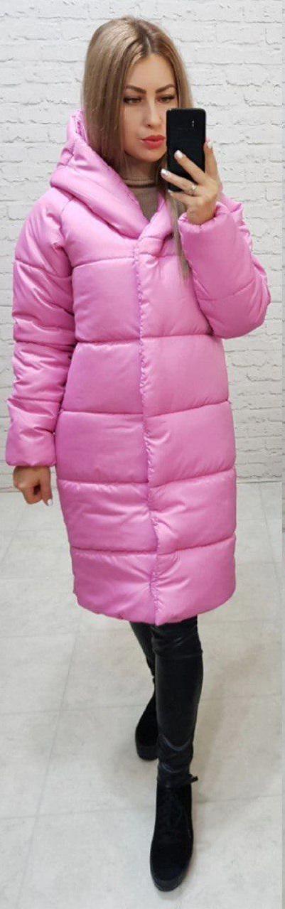 Пуховик Aiza А530 средней длины с капюшоном р. 42-44 Розовый Пуховик Aiza А530 средней длины с капюшоном р. 42-44 Розовый