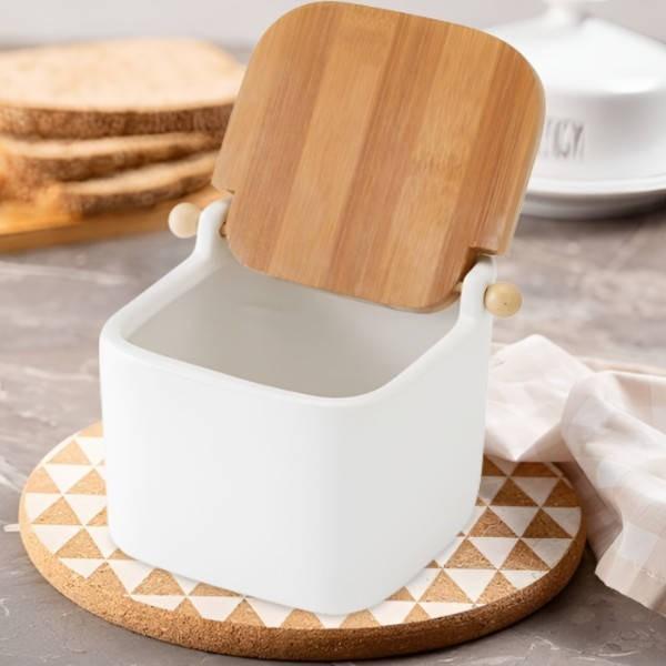 Сахарница Ardesto AR0907W 840 мл 12х12х11 см - фото 3