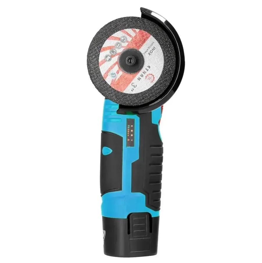 Болгарка аккумуляторная UKC с 2 аккумуляторами/чемоданом/диском 76 мм 12V 500W (26593279) - фото 2 Болгарка аккумуляторная UKC с 2 аккумуляторами/чемоданом/диском 76 мм 12V 500W (26593279) - фото 2