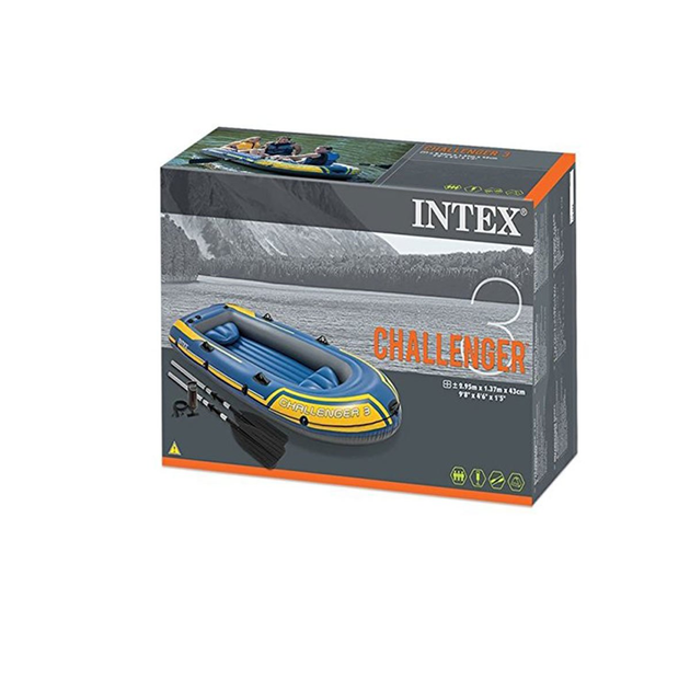 Човен надувний Intex Challenger 3 Set Тримісний з веслами/насосом 295x137x43 см (68370) - фото 8 Човен надувний Intex Challenger 3 Set Тримісний з веслами/насосом 295x137x43 см (68370) - фото 8
