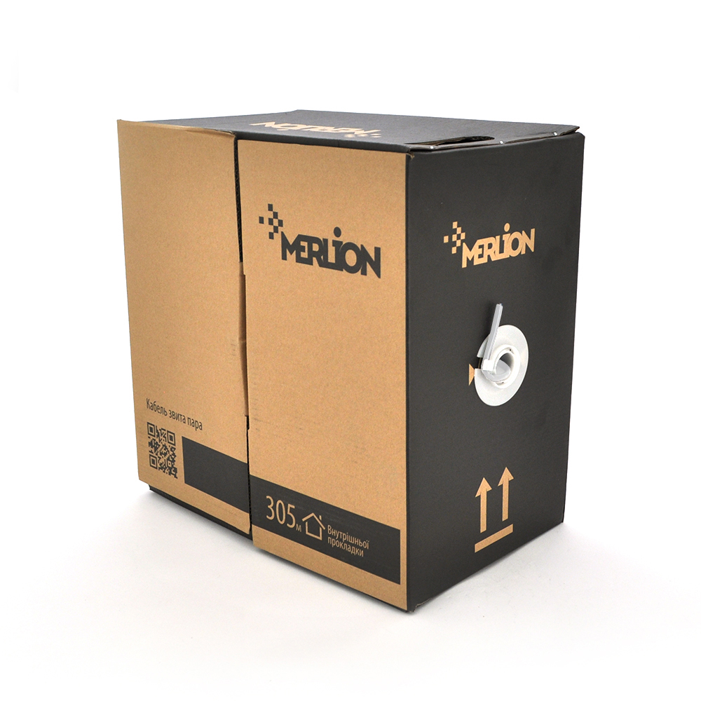 Кабель Merlion КИП UTP-cat.6 4 пары 0,54 мм 305 м Белый (2079)