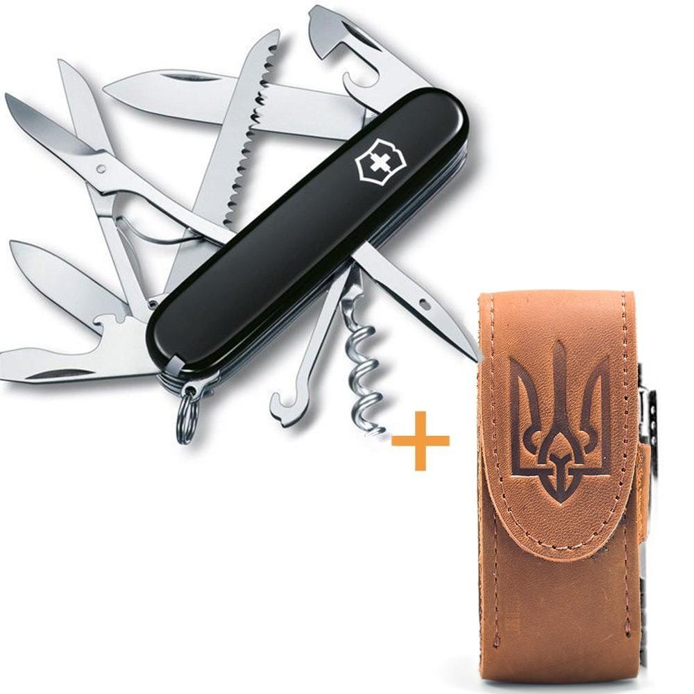 Комплект Victorinox нож Huntsman 1.3713.3/чехол для ножа универсальный на липучке/фонарь - фото 2