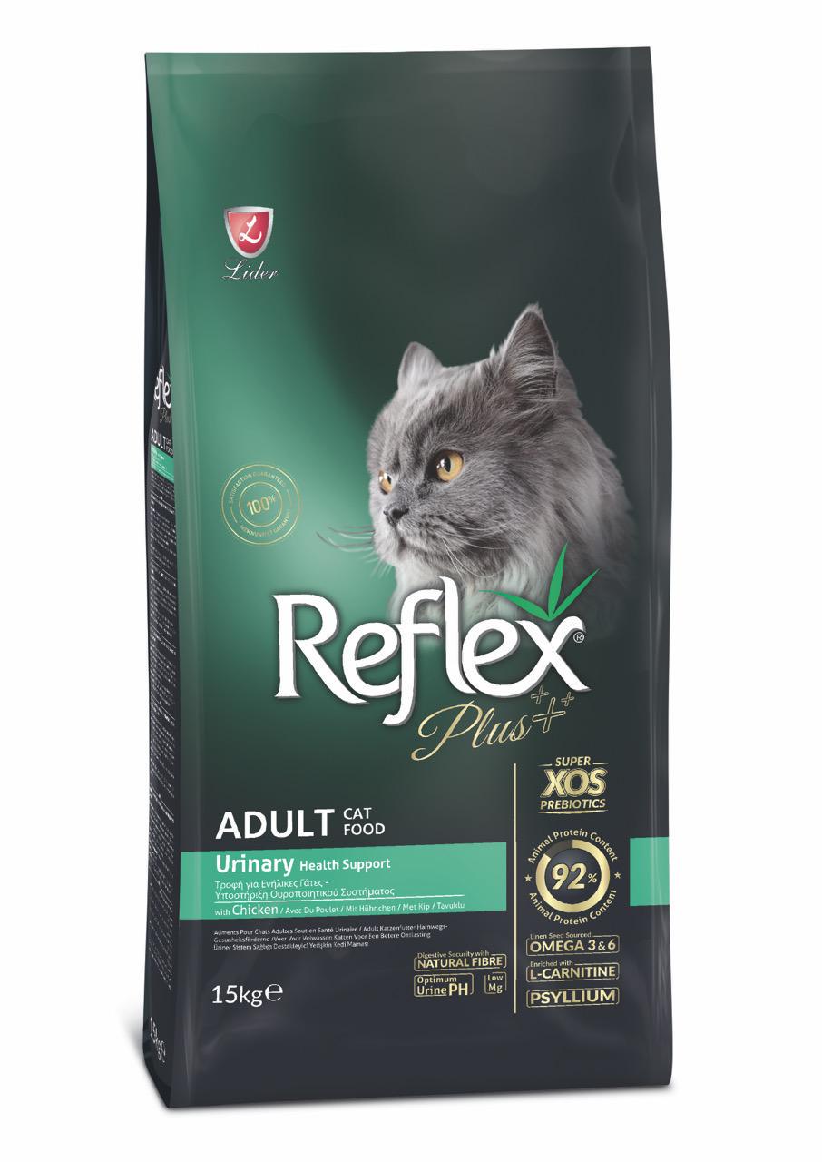 Корм сухой Reflex Plus Cat Urinary для профилактики заболеваний мочеполовой системы у котов 15 кг (RFX-410)