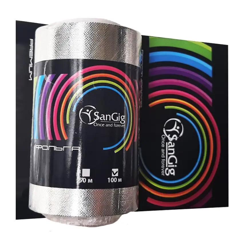 Фольга алюминиевая SanGig 12 мкм с тиснением 1 рул. 0,12x100 м (23620685) Фольга алюминиевая SanGig 12 мкм с тиснением 1 рул. 0,12x100 м (23620685)