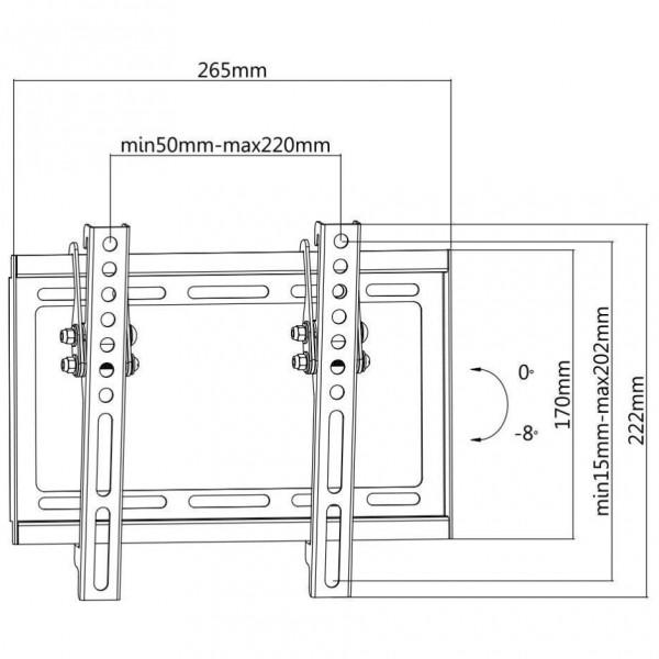 Кріплення для телевізора настінне Satelit 19-42TILT200 19-42" Black (19-42TILT200) - фото 2 Кріплення для телевізора настінне Satelit 19-42TILT200 19-42" Black (19-42TILT200) - фото 2
