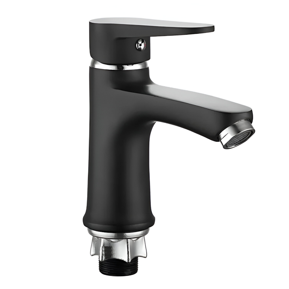 Змішувач для умивальника MIXXUS Elvis 001 NUT одноважільний Чорний матовий (OL-MI6577)