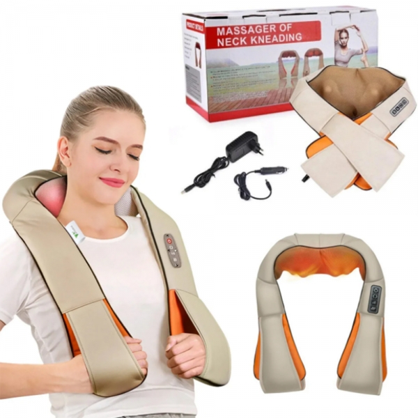 Массажер роликовый Massager of Neck Kneading для спины и шеи (13465980) - фото 4