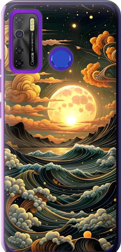 Чехол на Tecno Camon 15 Арт волны (6332u-2405-42517) Чехол на Tecno Camon 15 Арт волны (6332u-2405-42517)