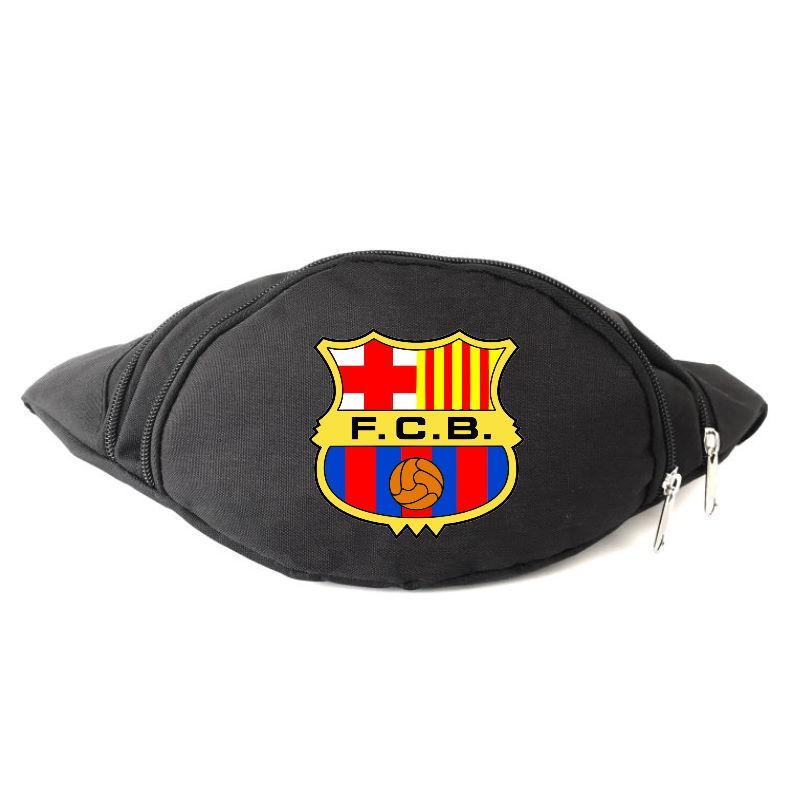 Поясная сумка-бананка Cappuchino toys Футбольный клуб Барселона Барса Barcelona-01 Черный (1652391277)