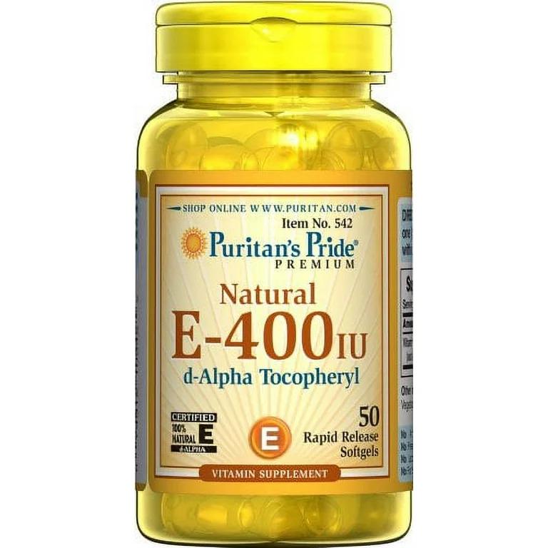 Витамин Е Puritan's Pride Vitamin E-400 I.U Natural Mixed Tocopherols 50 порций