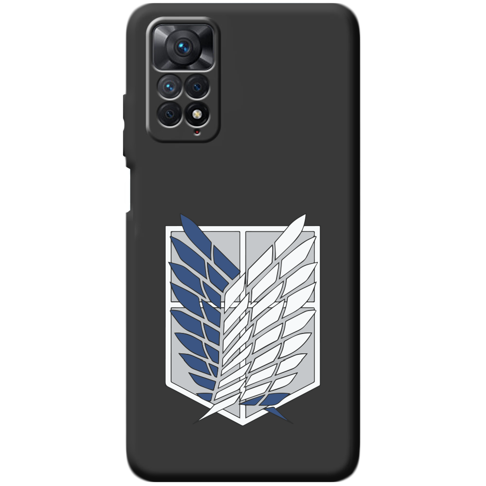Чохол BoxFace Xiaomi Redmi Note 11 Pro Атака Титанів Крила Свободи Чорний силікон (44185-bk88-44083)