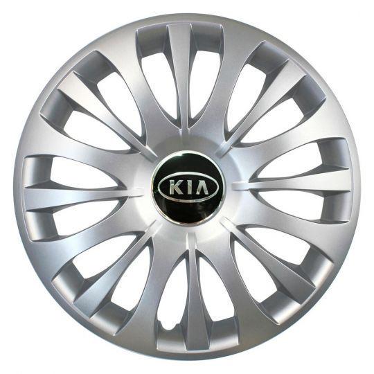 Автомобильные колпаки SKS 329 R15 с логотипом Kia 4 шт. Серебристый