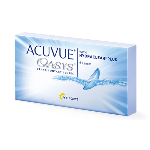 Контактні лінзи Johnson&Johnson ACUVUE OASYS with HYDRACLEAR Plus двотижневі сферичні радіус 8,8+6,5 6 шт. (8557ua-1-2-91)