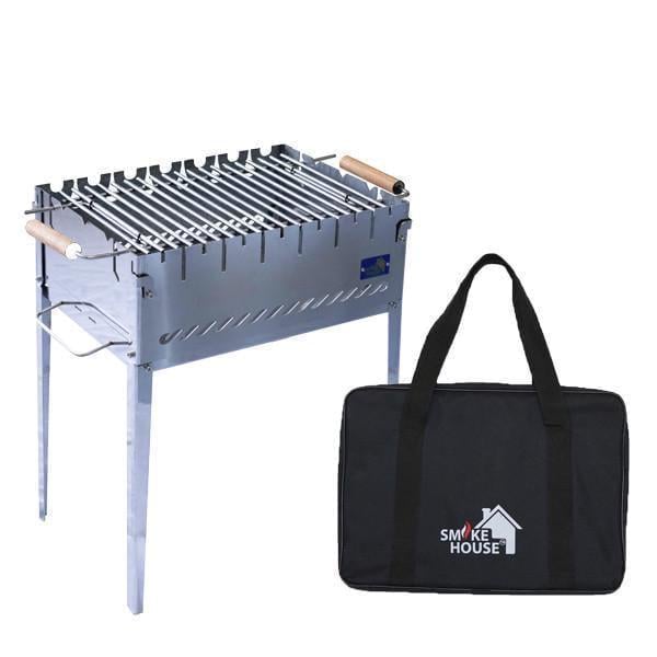 Мангал-валіза Smoke House Case 6 з нержавіючої сталі з сумкою та решіткою (510004)