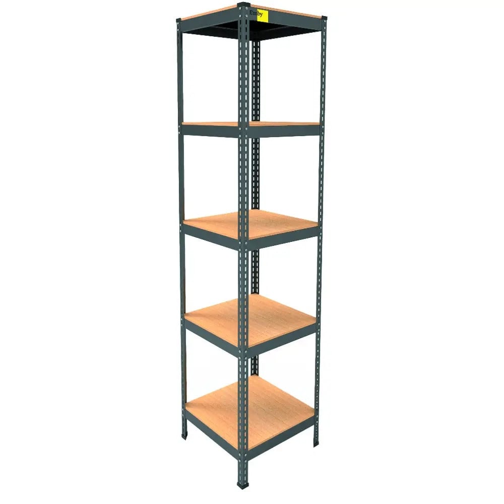 Стелаж металевий Emby Light Series 5 полиць ДСП до 100 кг 2100х450x450 мм Чорний (65d33a256fb0382fce23f017) Стелаж металевий Emby Light Series 5 полиць ДСП до 100 кг 2100х450x450 мм Чорний (65d33a256fb0382fce23f017)