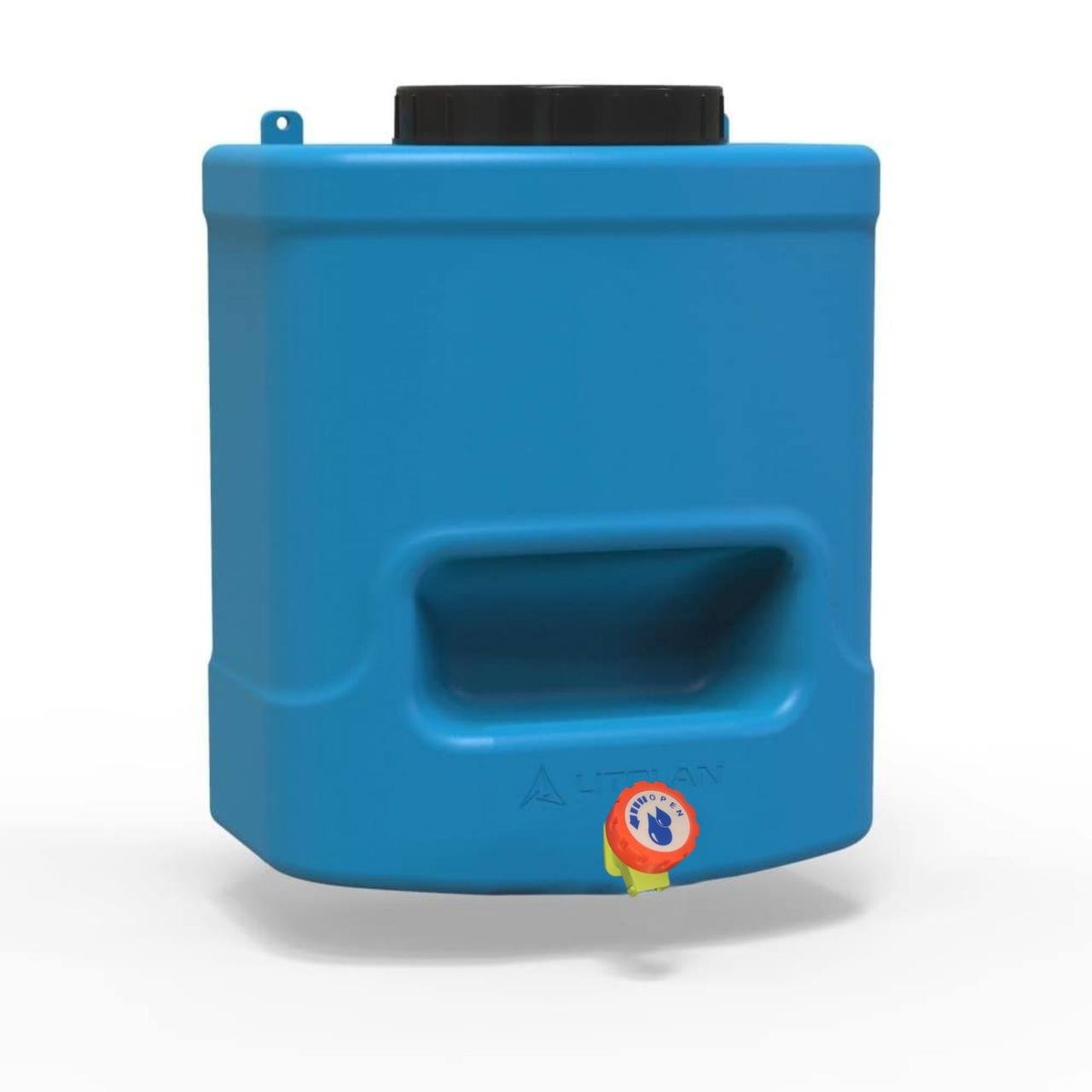 Умывальник Litolan с вентильным краном и мыльницей 15 л Синий - фото 1