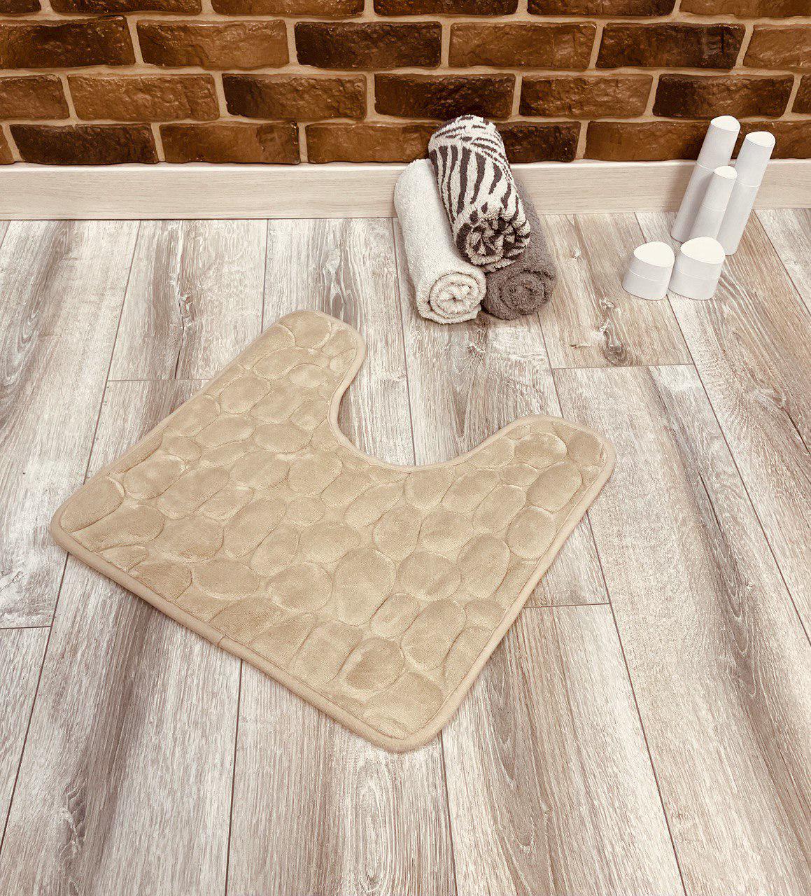 Килимок для туалета Stone Premium Memory Foam 60х50 см Бежевий (KTS0005) - фото 5 Килимок для туалета Stone Premium Memory Foam 60х50 см Бежевий (KTS0005) - фото 5