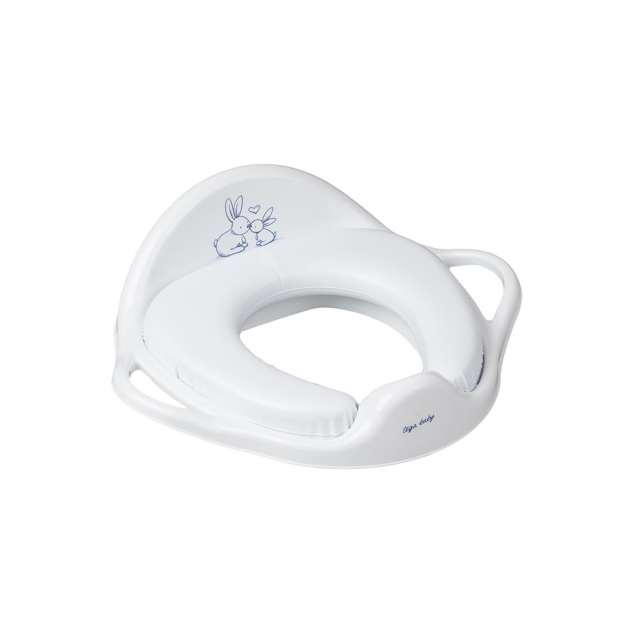 Сиденье туалетное Tega Baby мягкое Зайчики Белый (5902963008381 KR-020-103)