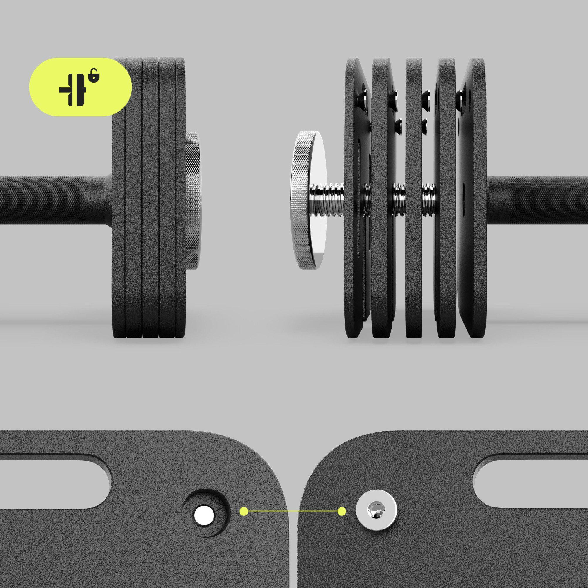 Гантель Zipro SQUARE с регулируемой нагрузкой 16 кг (441517) - фото 3