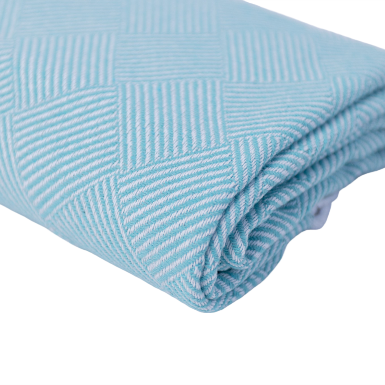 Плед жаккардовый Vladi PARQUET Валенсия 170х210 см Белый/Мятный (10441) - фото 3 Плед жаккардовый Vladi PARQUET Валенсия 170х210 см Белый/Мятный (10441) - фото 3