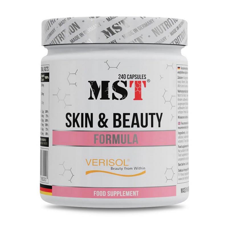 Витамины для волос кожи и ногтей с коллагеном Verisol и гиалуроновой кислотой MST Skin & Beauty Formula 240 капс.