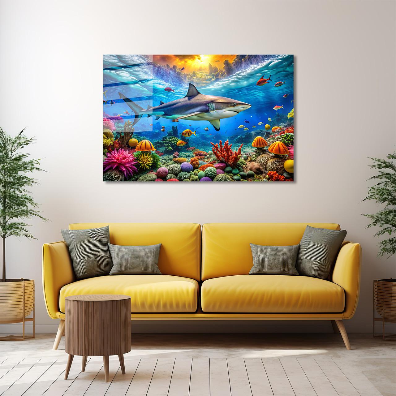 Картина на стекле NovellaPrint Морское королевство 120х80 см (406.4)