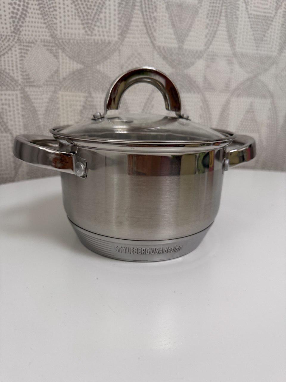 Кастрюля A-Plus 2185 из нержавеющей стали 9-слойное дно 2,1 л Ø 16х11,5 см (AWN-00035) - фото 1 Кастрюля A-Plus 2185 из нержавеющей стали 9-слойное дно 2,1 л Ø 16х11,5 см (AWN-00035) - фото 1