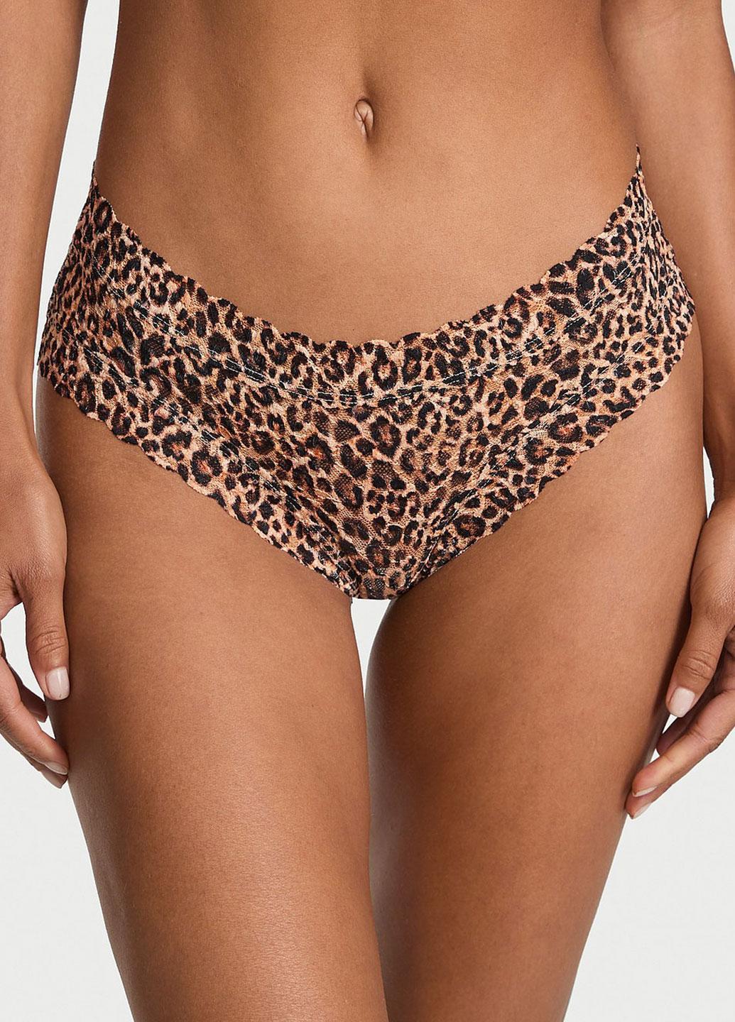 Трусики кружевные Victoria's Secret Lace Cheeky L Леопардовый (000419058SPHL)