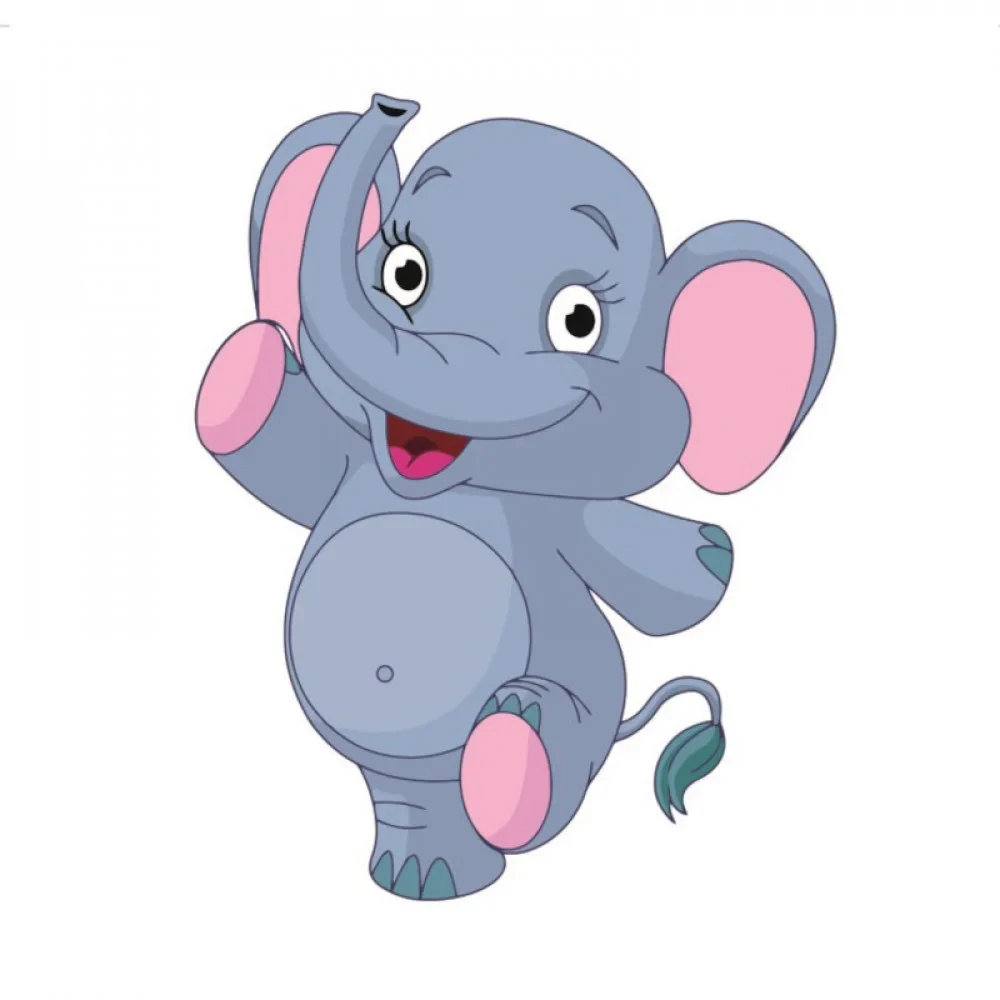 Картина по номерам Strateg Маленький слоненок с лаком и уровнем 30x30 см (ES027)