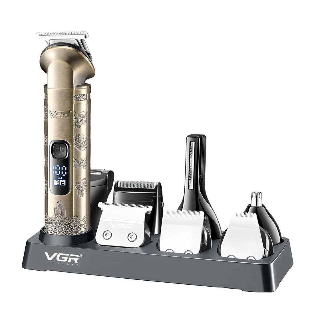 Набір для стрижки VGR V‑110 8в1 для бороди/вусів/носа (401112)