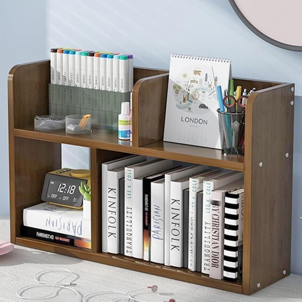 Полка книжная настольная из дерева Росалота Корица (КПА-032233)