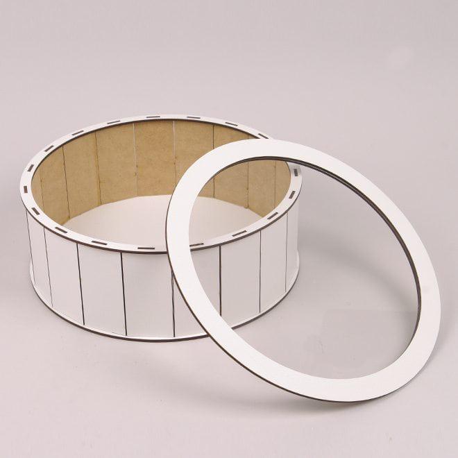 Коробка подарочная Flora круглая с прозрачной крышкой d 27,5 см Белый (33062) - фото 2 Коробка подарочная Flora круглая с прозрачной крышкой d 27,5 см Белый (33062) - фото 2